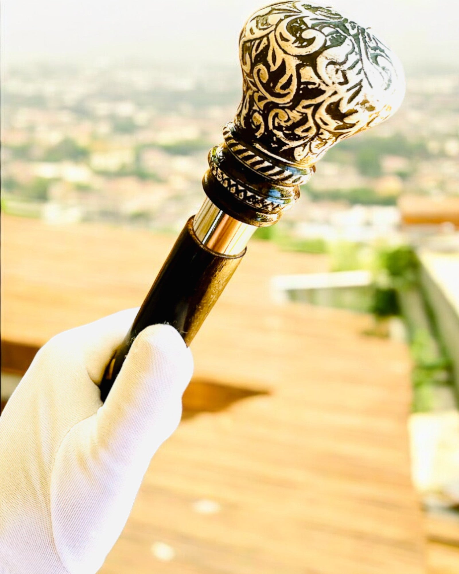 Kävelykeppi "Majesteettikeppi" Puinen Käsintehty, kaiverrusmahdollisuus, 2 vaihtoehtoa valittavana