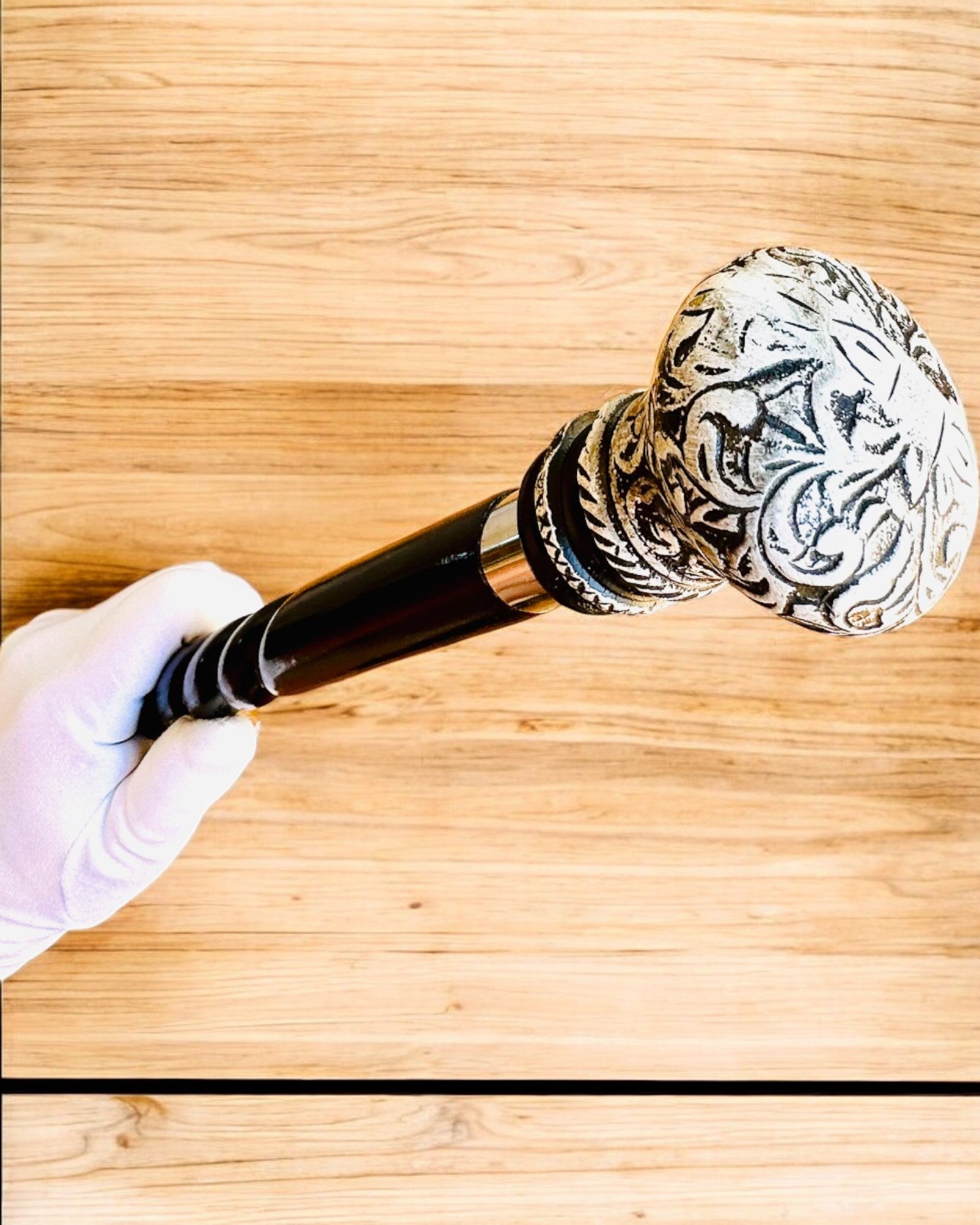 Kävelykeppi "Majesteettikeppi" Puinen Käsintehty, kaiverrusmahdollisuus, 2 vaihtoehtoa valittavana