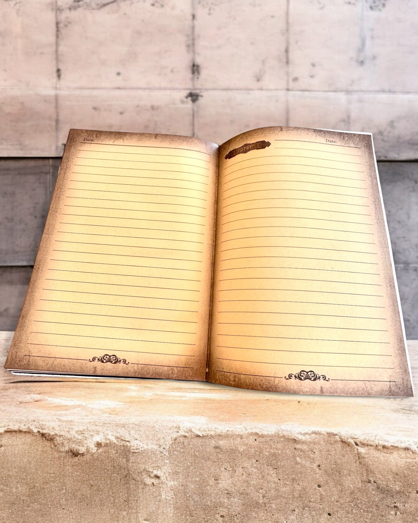 Soturin Kronikka Muistikirja Ritariteemalla, muistivihko, jota voi personoida kaiverruksella lahjaksi