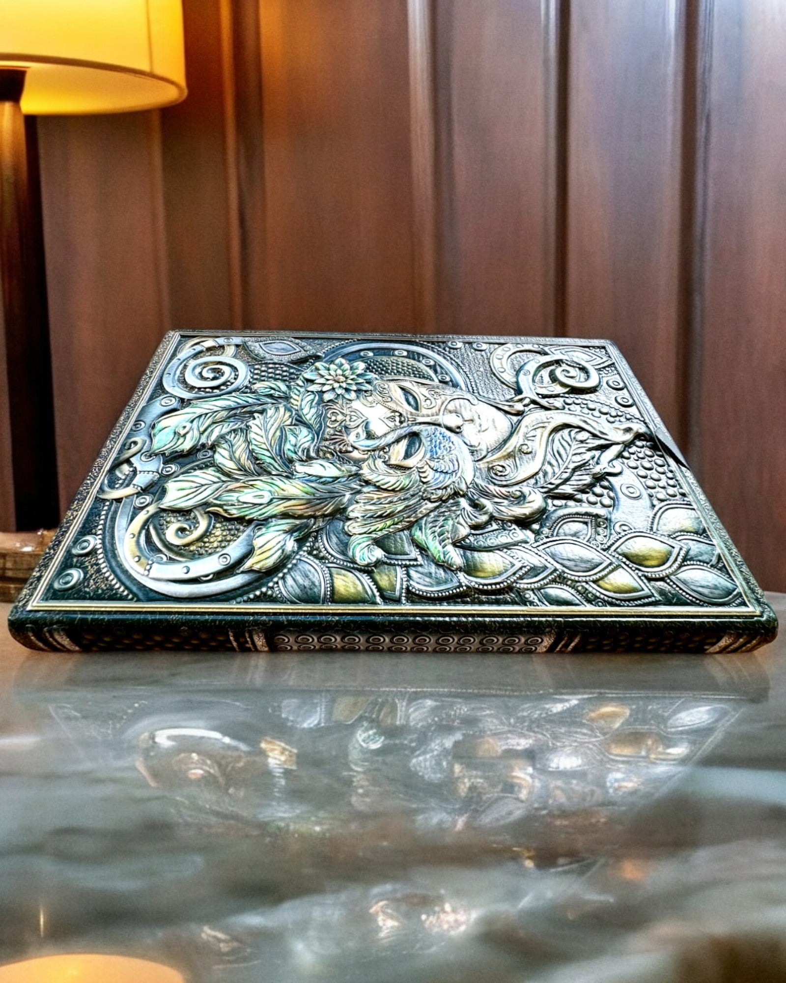 Taiteellinen muistikirja, naamiointimuistikirja - A5, personointi kaiverruksella lahjaksi