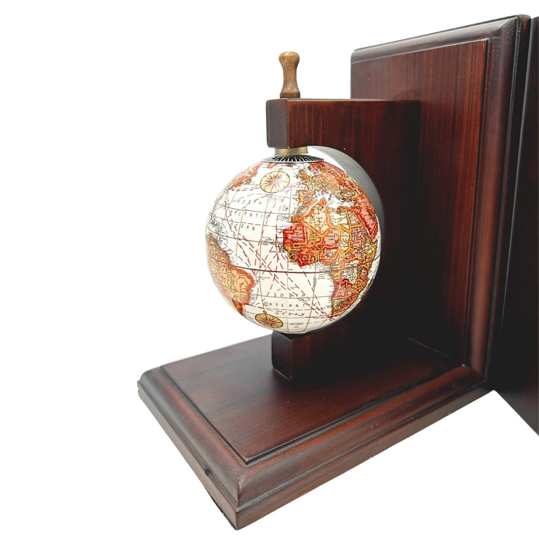 Bookend Podpórki do Książek Globusy - Prezent dla Podróżnika - NC2677C
