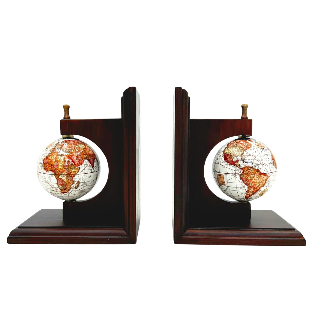 Bookend Podpórki do Książek Globusy - Prezent dla Podróżnika - NC2677C