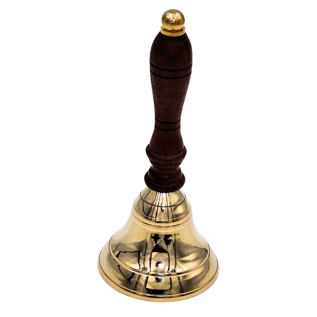 Dzwonek Ręczny Mosiężny z Drewnianą Rączką – Retro – HB70/3