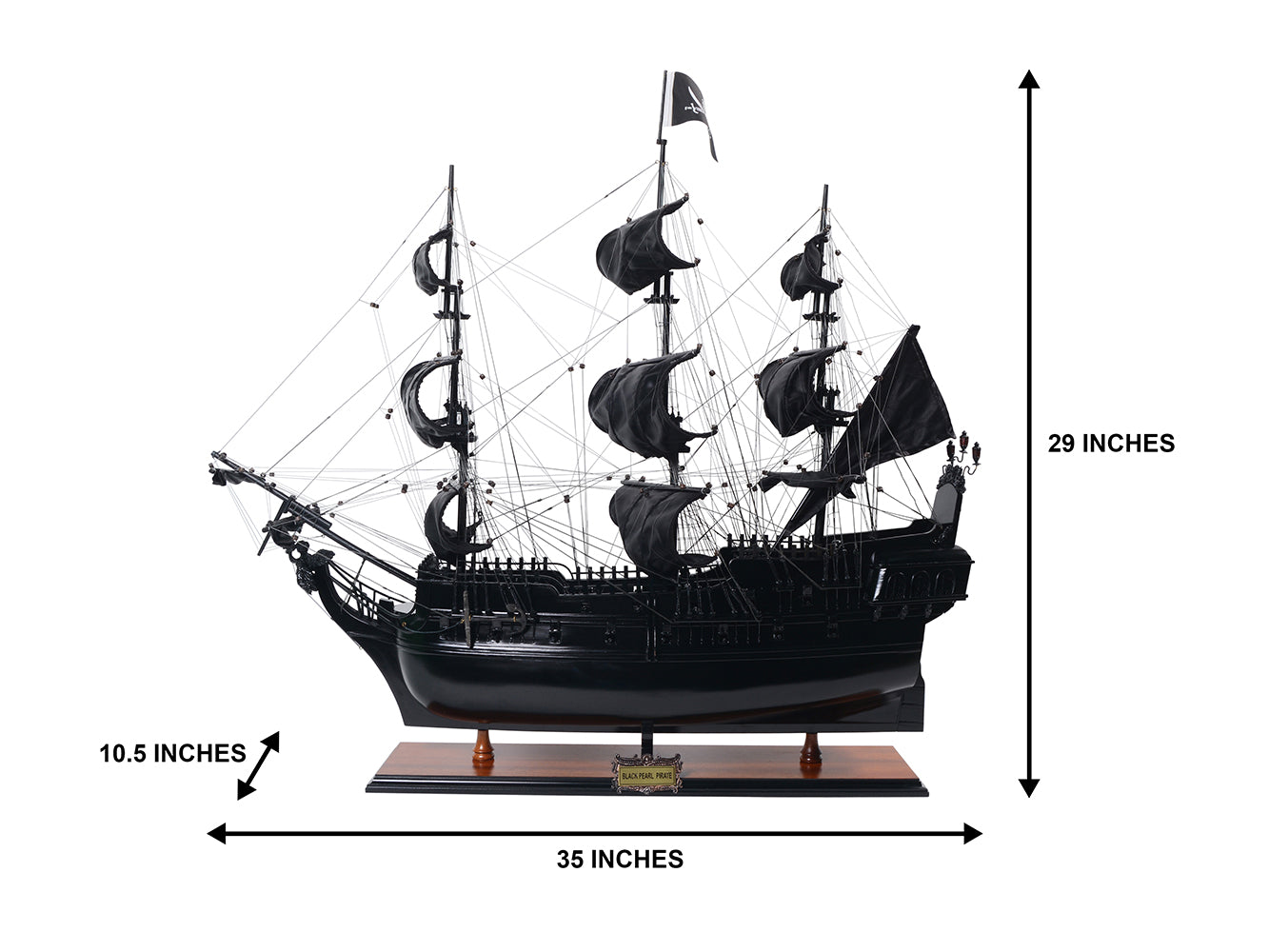 Czarna Perła model statku pirackiego - Długość 89cm - BP80R