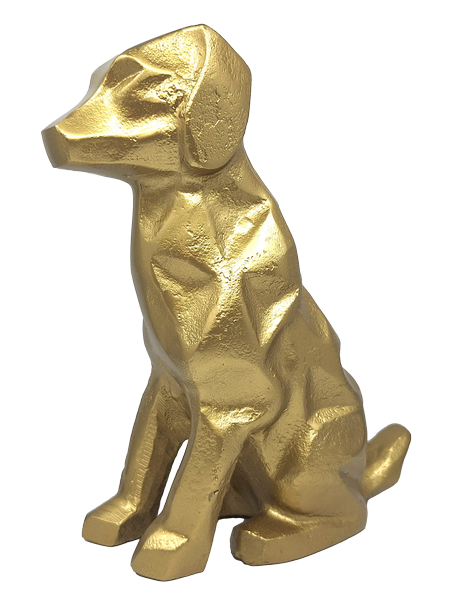 Złota Figurka Dekoracyjna Pies - DOG2