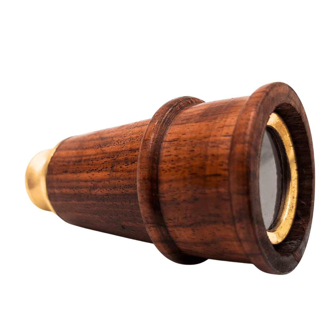 Lunetka Retro Mosiężno-Drewniana – HT021