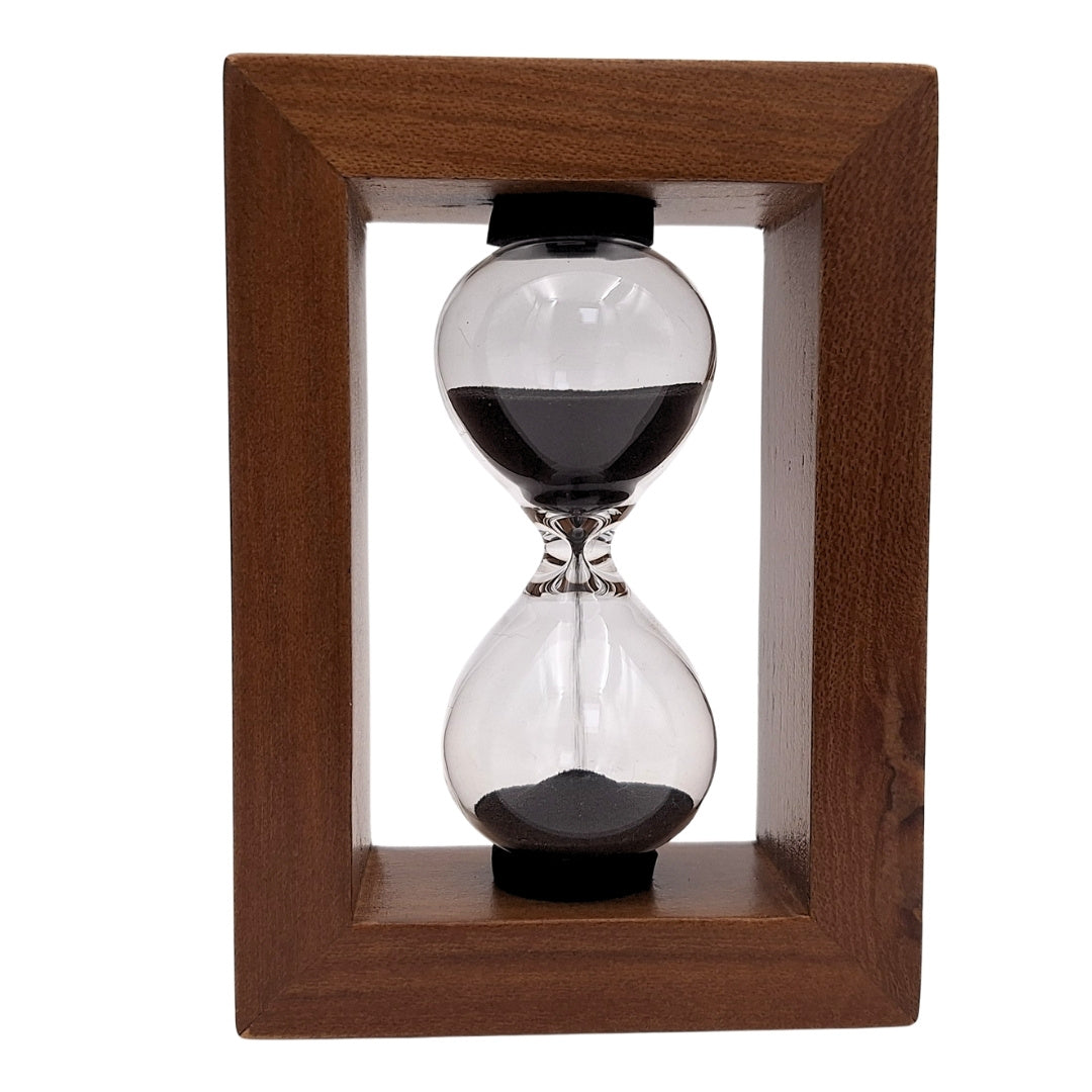 Klepsydra Piaskowa 3 Minuty w Drewnianej Ramie - Elegancka Dekoracja – M123