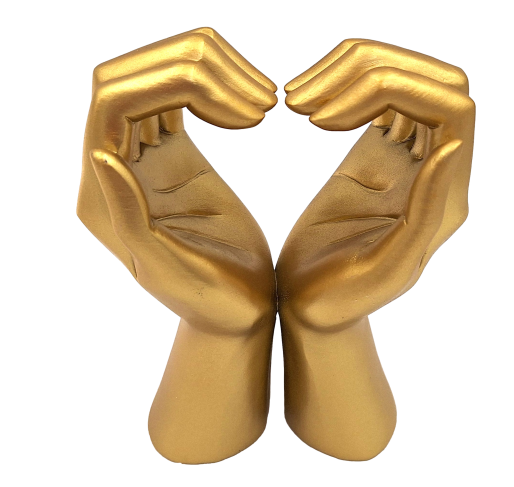 Złota Figurka Dekoracyjna Glamour – Serce z Dłoni
- 44190FJ
