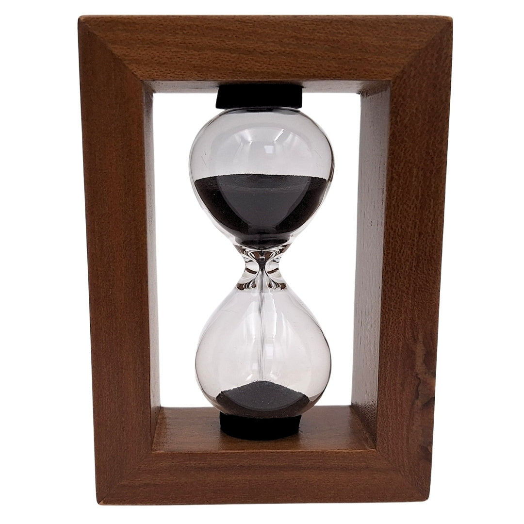 Klepsydra Piaskowa 3 Minuty w Drewnianej Ramie - Elegancka Dekoracja – M123