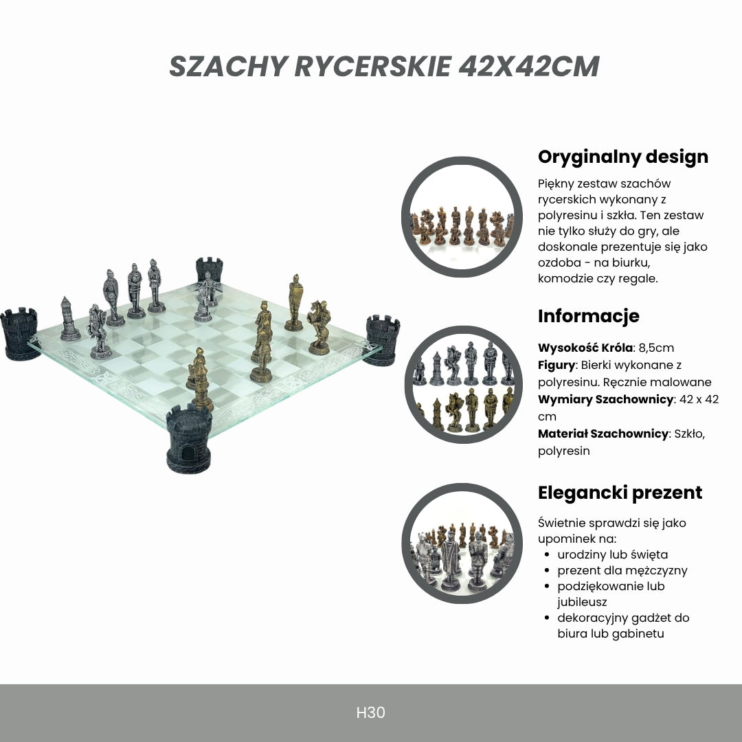 Szachy Rycerskie 42 x 42cm - MC-6061