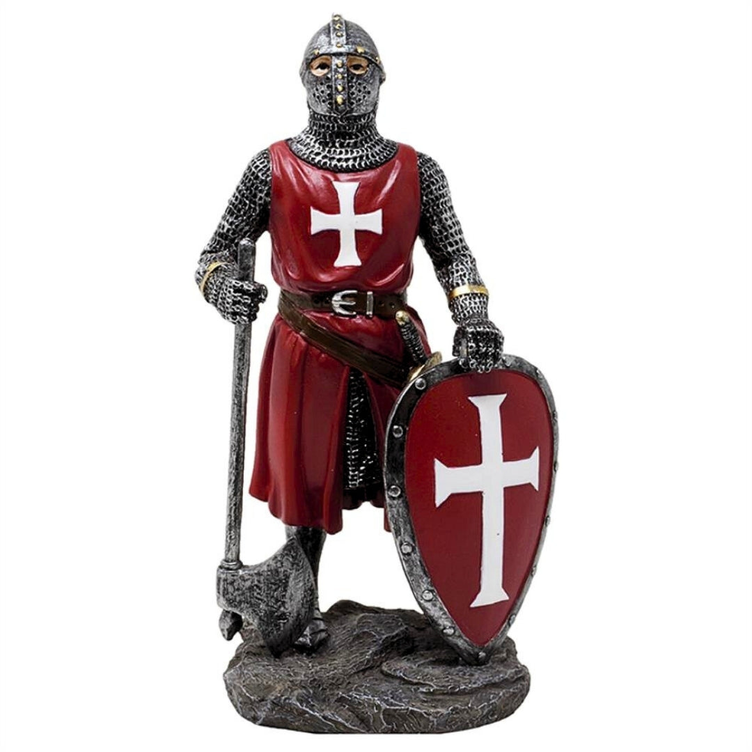 Figurka Rycerz Krzyżowiec 18,5 cm – Polyresin – MC-23133
