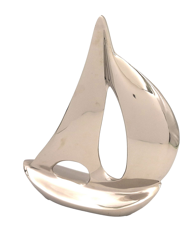 Duży model jachtu - metal - 36cm - N-1647
