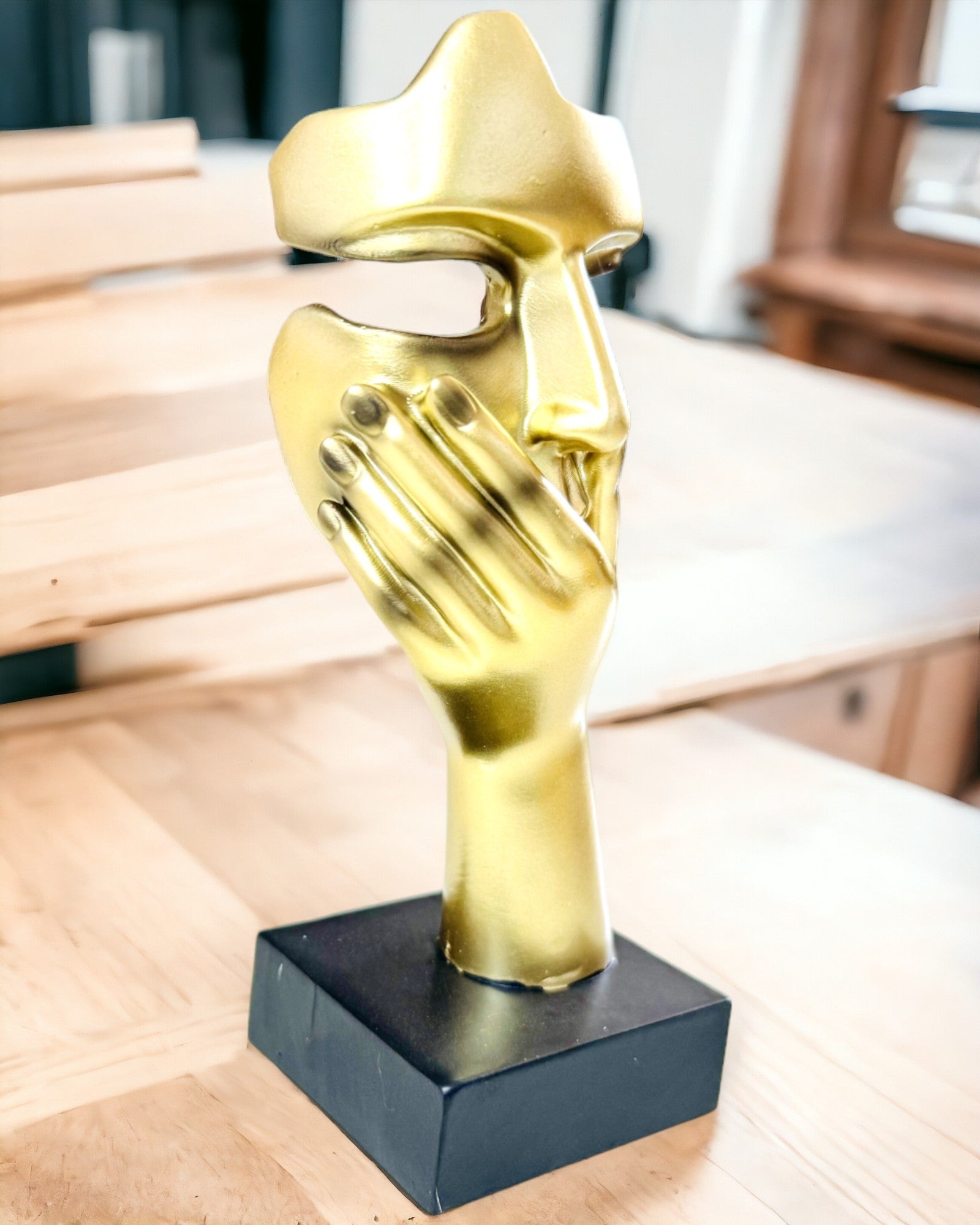 Abstrakti Käsiveistos "Taiteen Kosketus" - Eurooppalaistyylinen Toimistokoriste, Personointi kaiverruksella 2 kpl