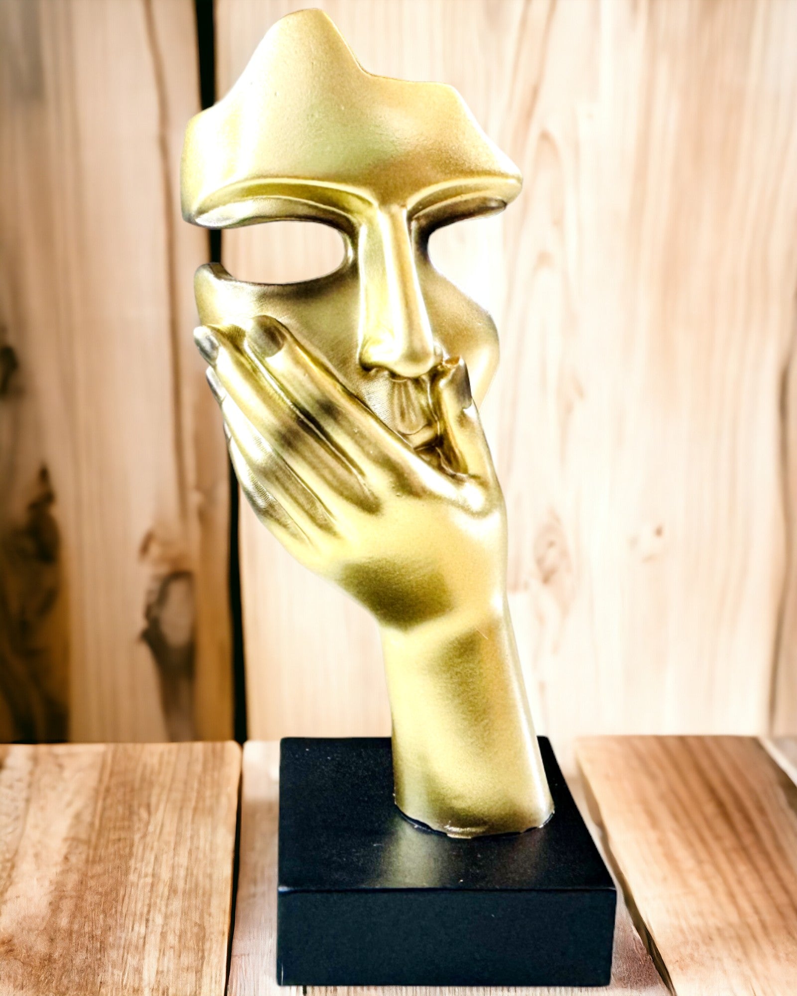 Abstrakti Käsiveistos "Taiteen Kosketus" - Eurooppalaistyylinen Toimistokoriste, Personointi kaiverruksella 2 kpl