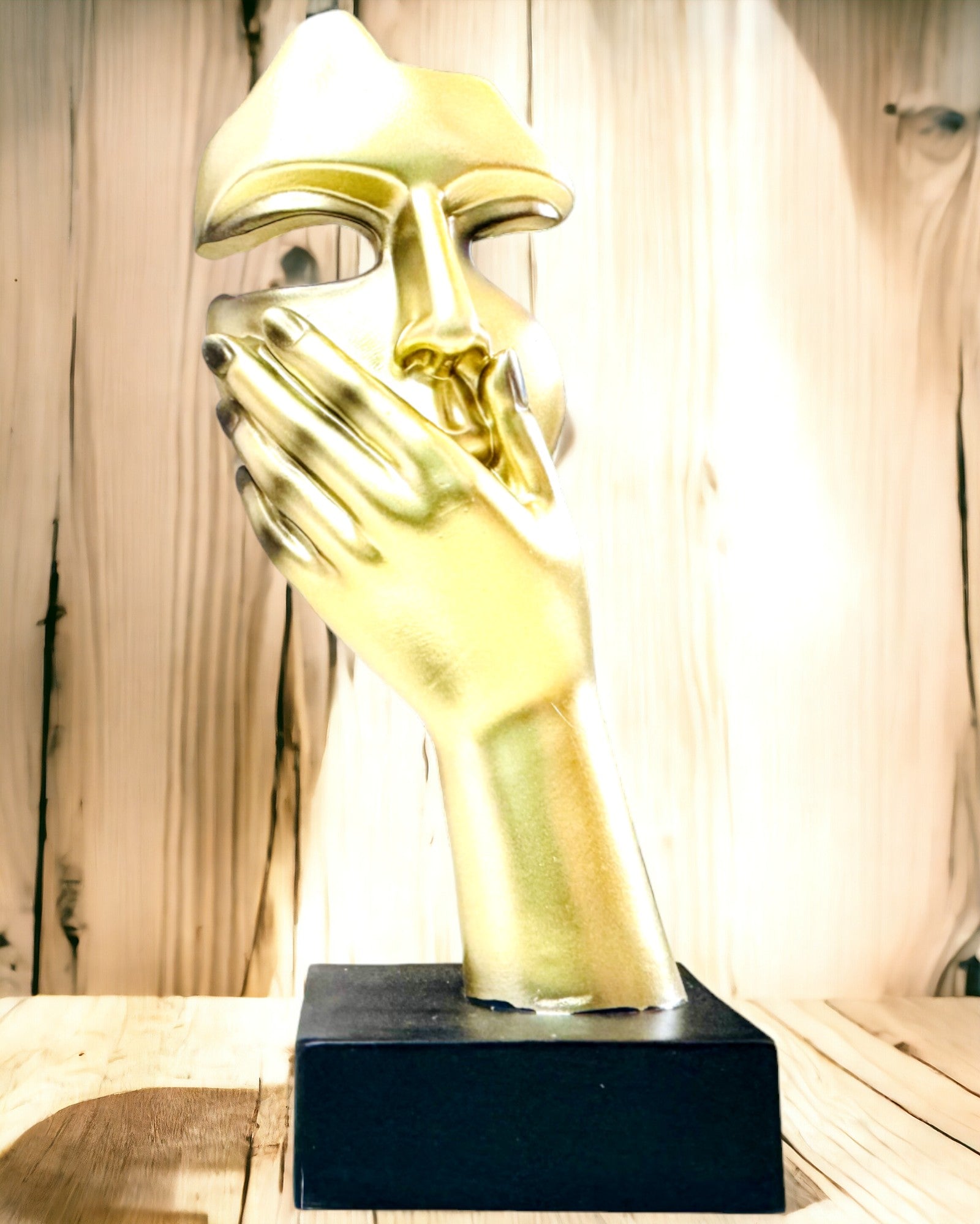 Abstrakti Käsiveistos "Taiteen Kosketus" - Eurooppalaistyylinen Toimistokoriste, Personointi kaiverruksella 2 kpl