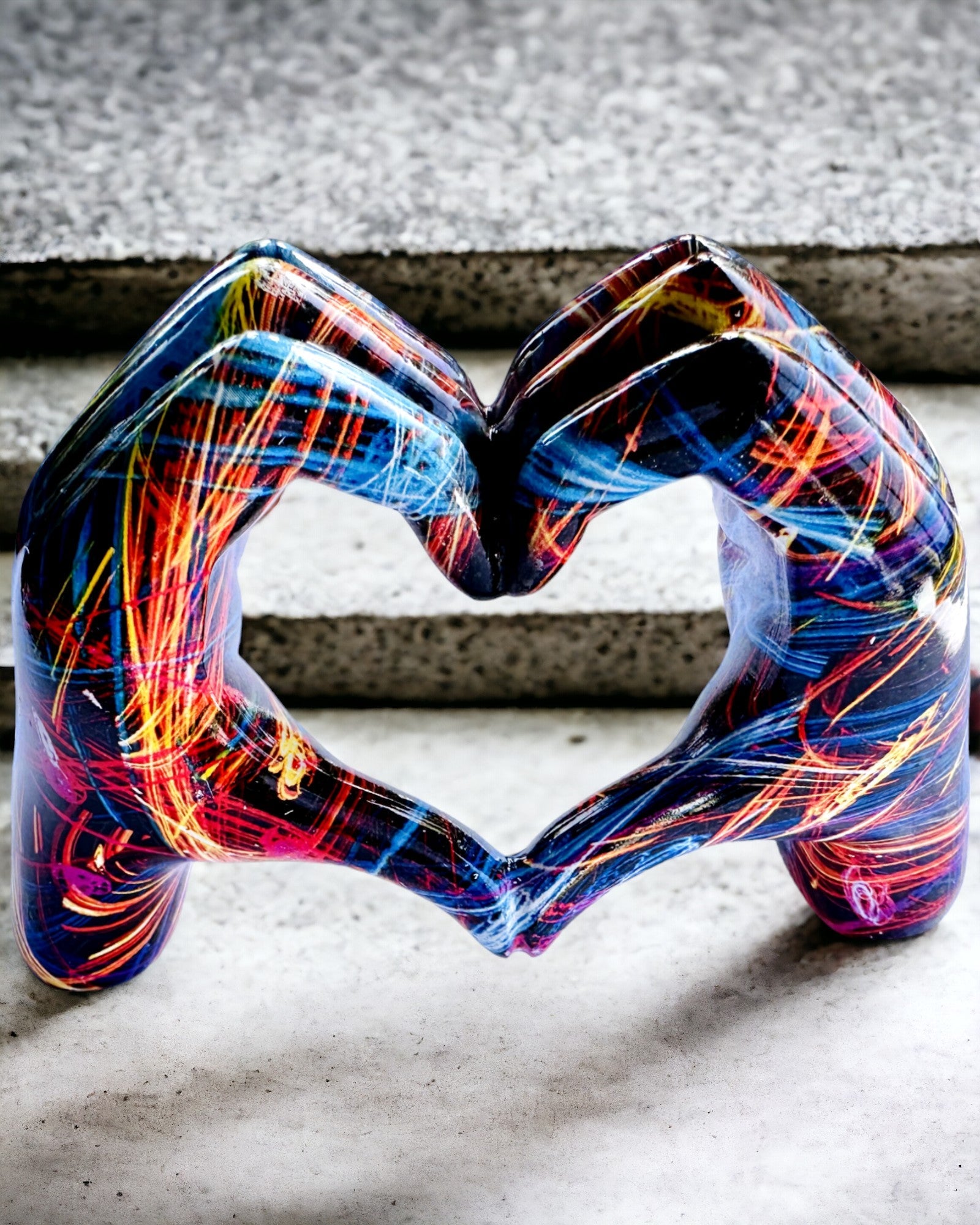 Kalejdoskooppi Sydän – Käsintehty Koriste Hartsista Kaiverrusmahdollisuudella