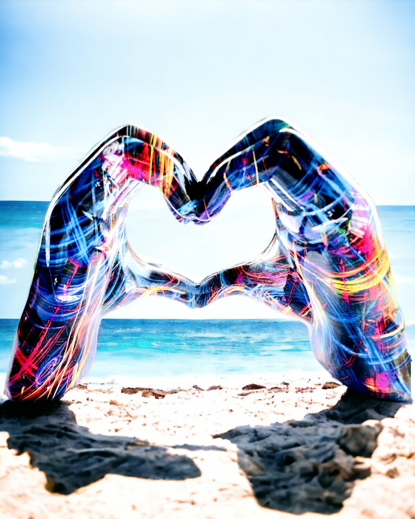 Kalejdoskooppi Sydän – Käsintehty Koriste Hartsista Kaiverrusmahdollisuudella