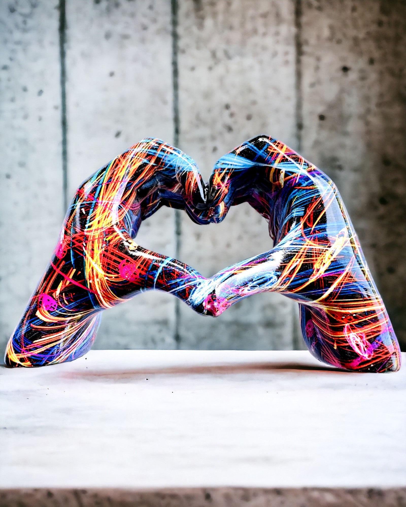 Kalejdoskooppi Sydän – Käsintehty Koriste Hartsista Kaiverrusmahdollisuudella