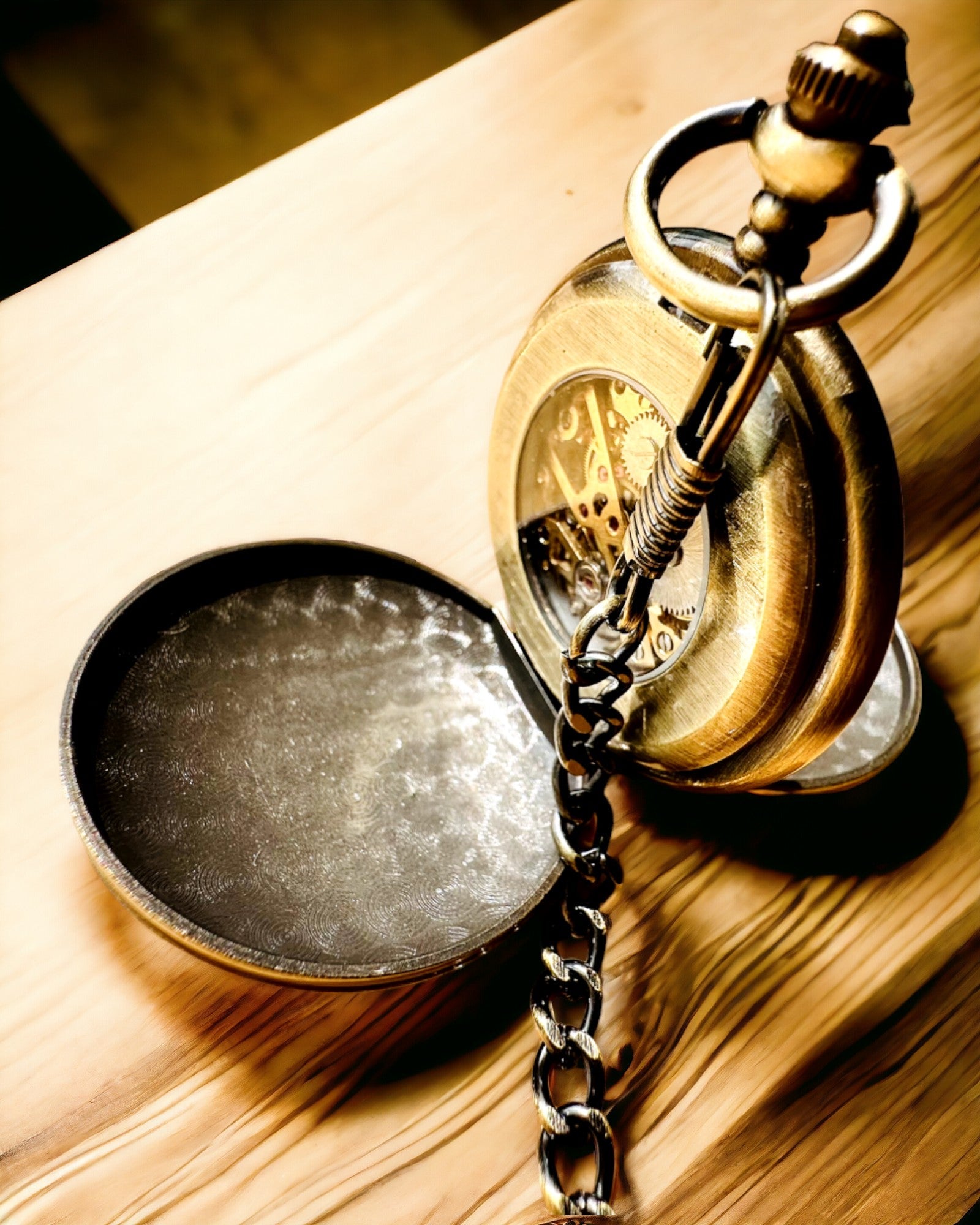 Klassinen taskukello "Vintage Elegance", kultainen väri, mahdollisuus personointiin kaiverruksella