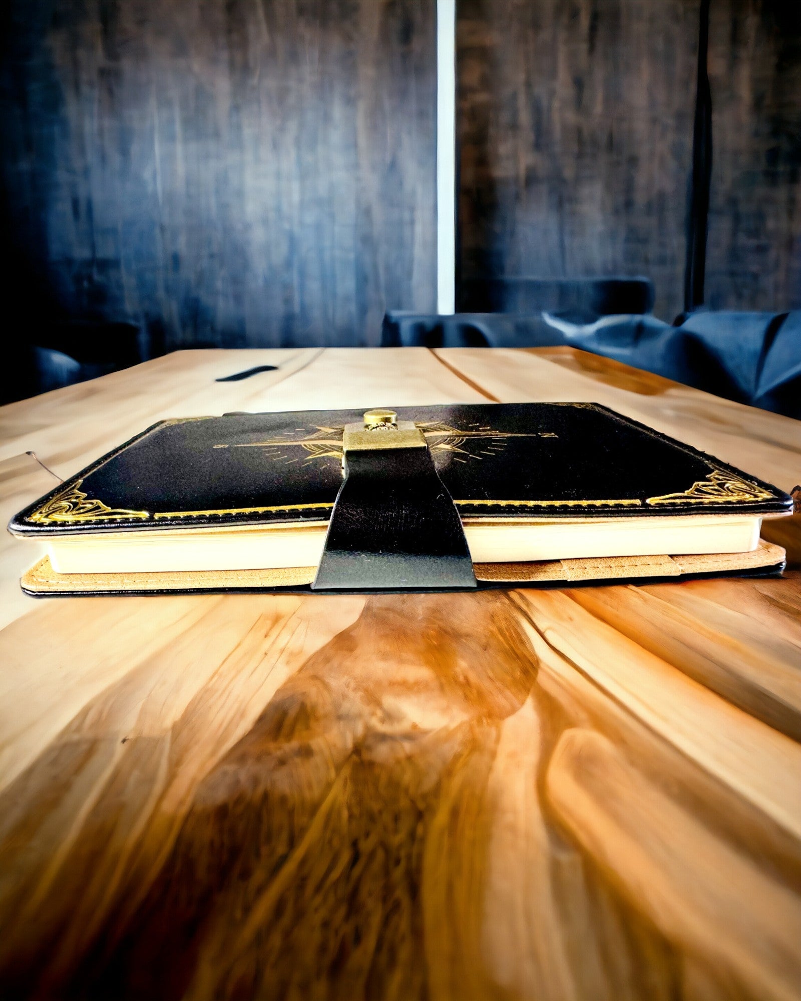 Premium-muistikirja salalukolla A5 - Vintage-tyyli kompassilla, japanilainen design, paperitavarat opiskelijoille ja liiketoimintaan. Personointi kaiverruksella