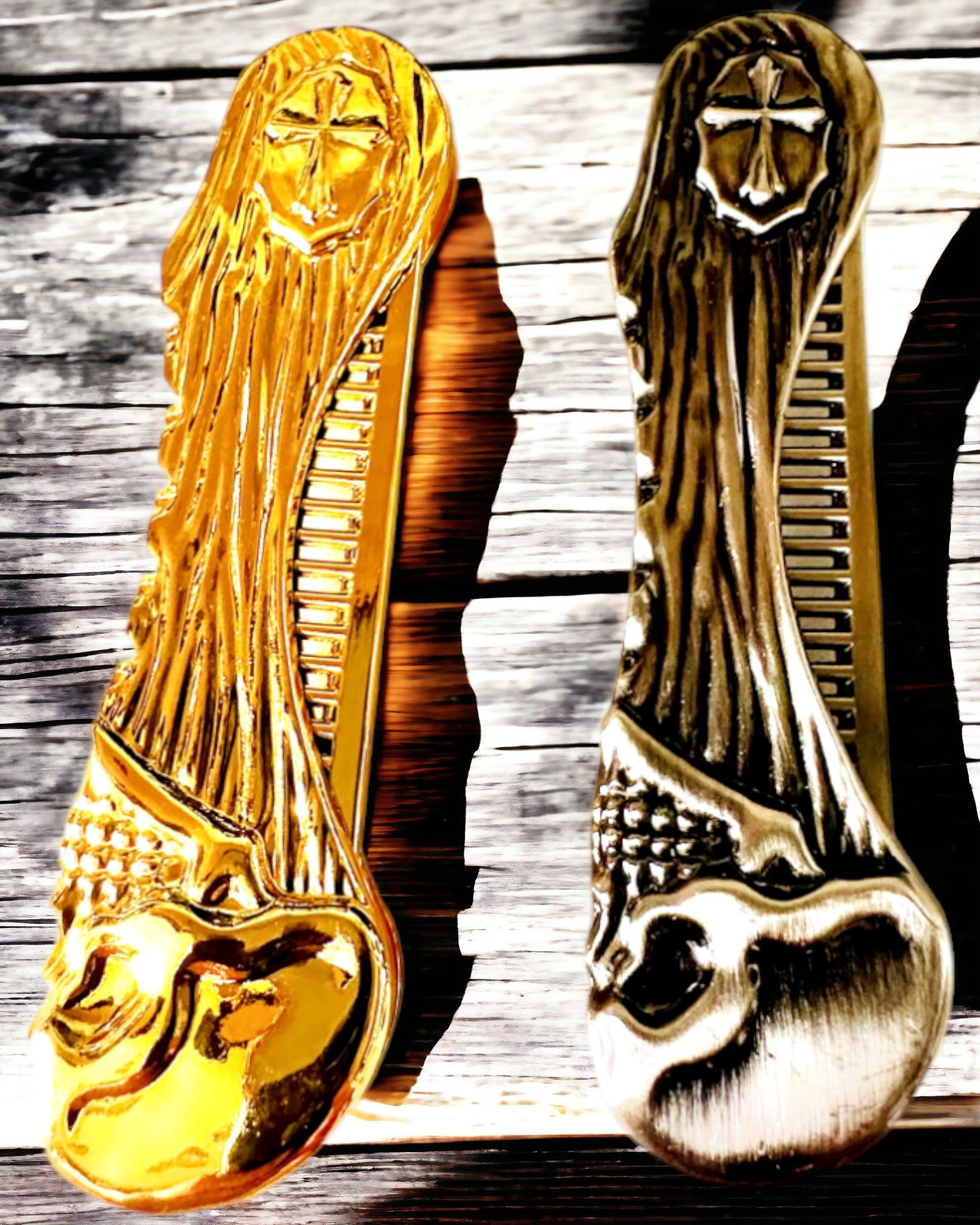 Mystic Skull Comb - premium-kampa, mahdollisuus personointiin kaiverruksella