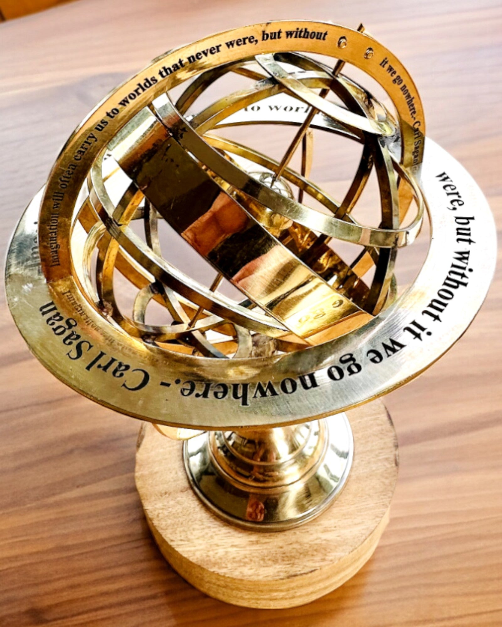 Astrolabium Artis - Käsintehty kaiverrusmahdollisuudella, toimiston koriste, premium