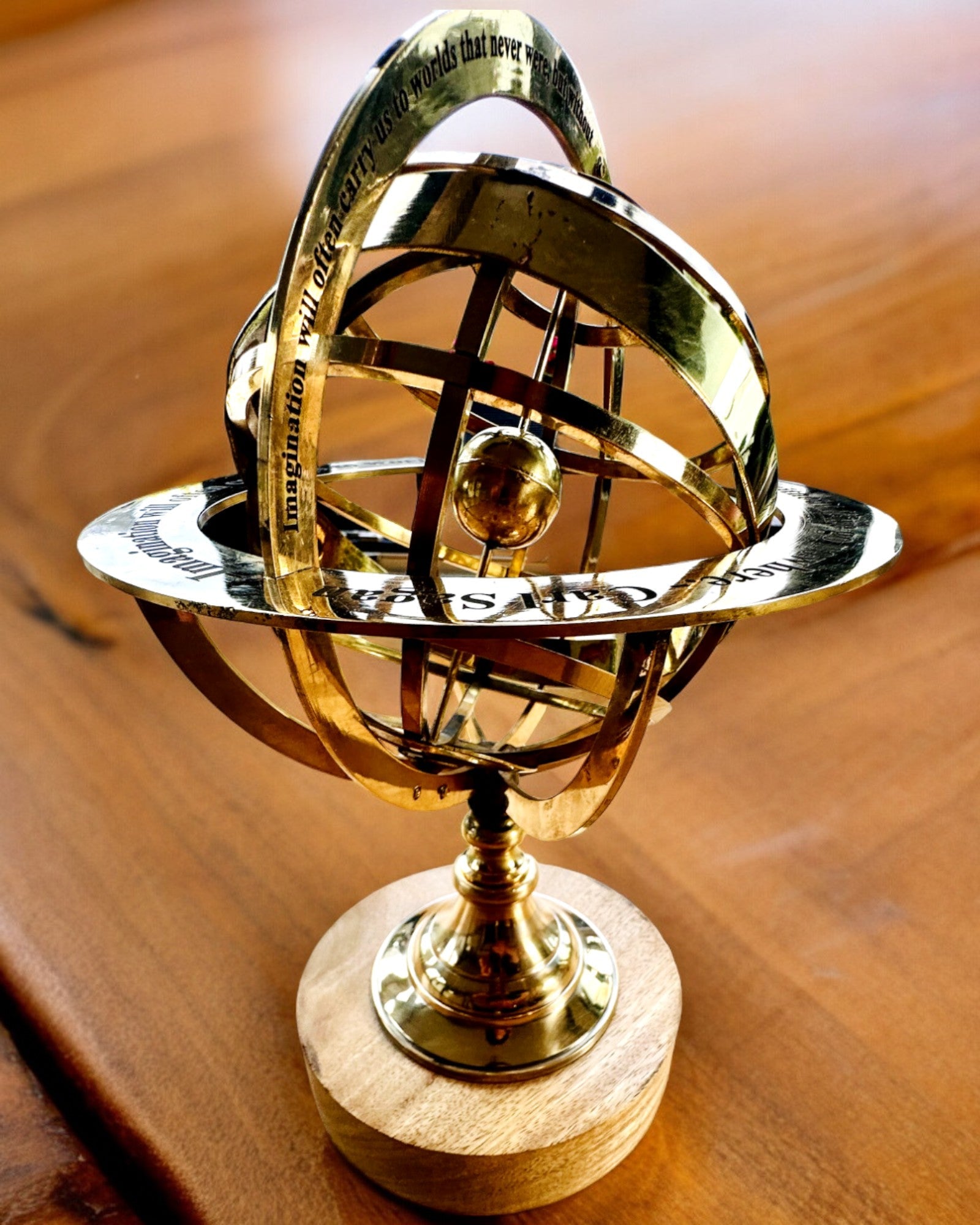 Astrolabium Artis - Käsintehty kaiverrusmahdollisuudella, toimiston koriste, premium