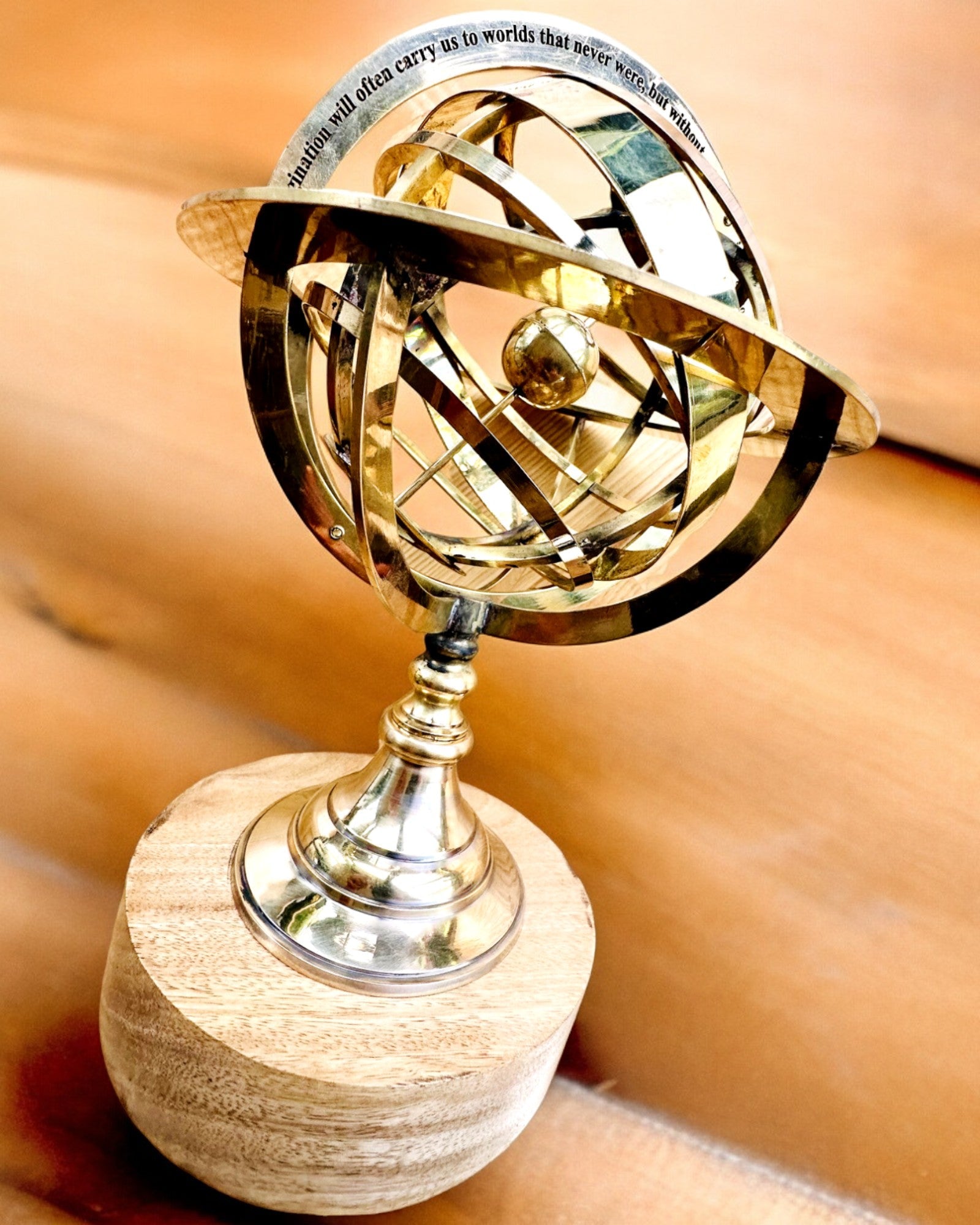 Astrolabium Artis - Käsintehty kaiverrusmahdollisuudella, toimiston koriste, premium