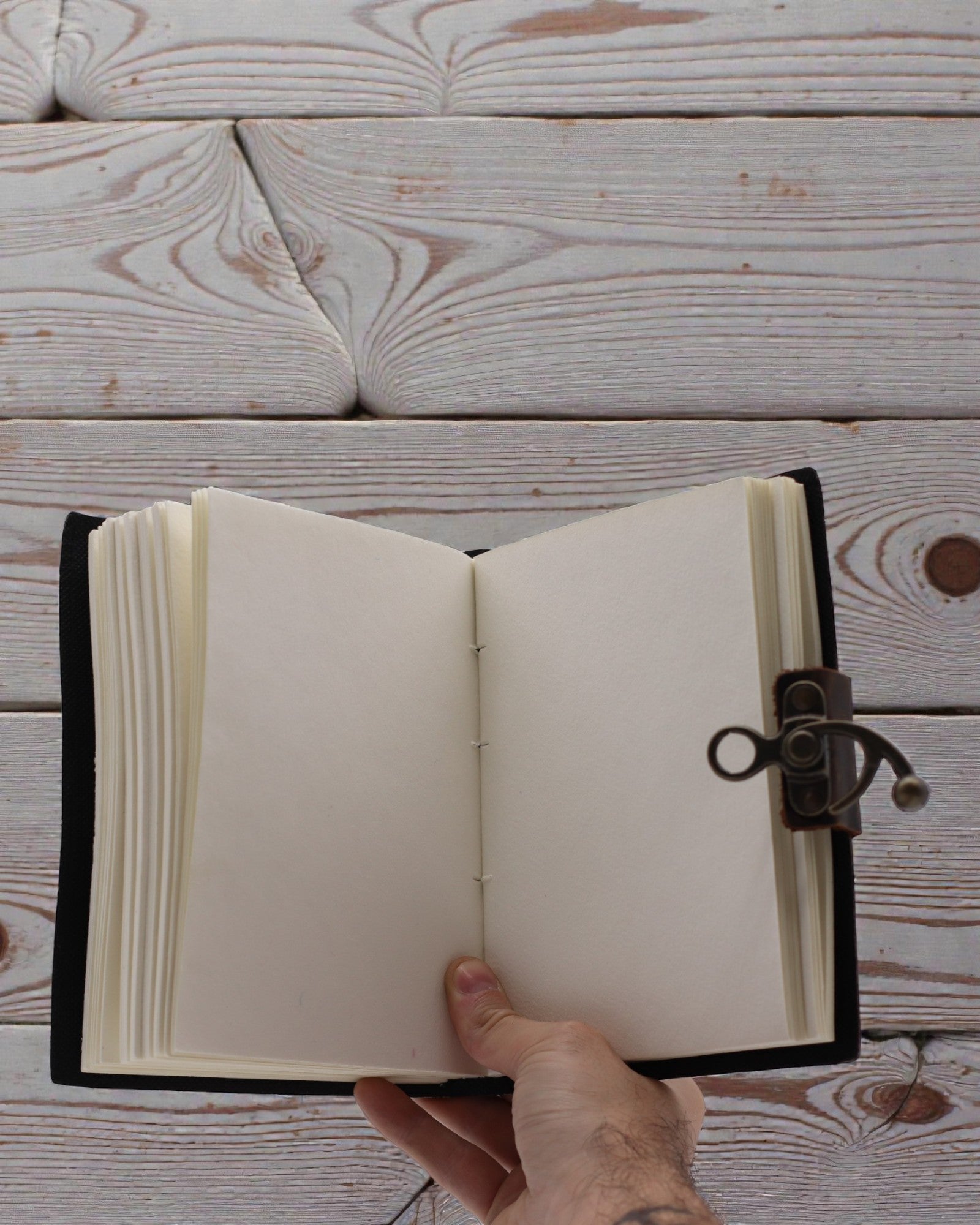 Nahkainen painettu muistikirja – Lopeta tuhoisa loputon selaaminen (17,8 × 12,7 cm)