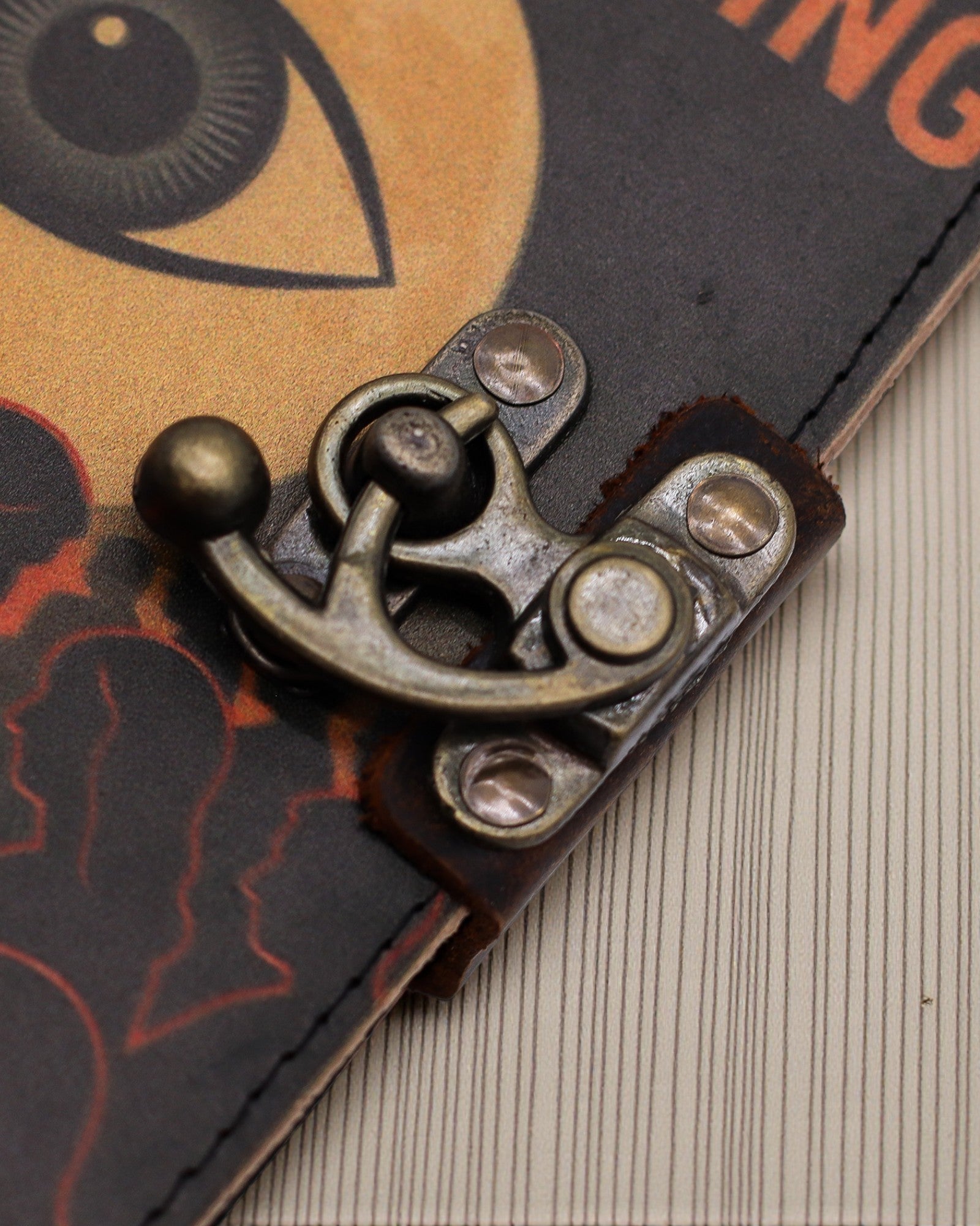 Nahkainen painettu muistikirja – Lopeta tuhoisa loputon selaaminen (17,8 × 12,7 cm)