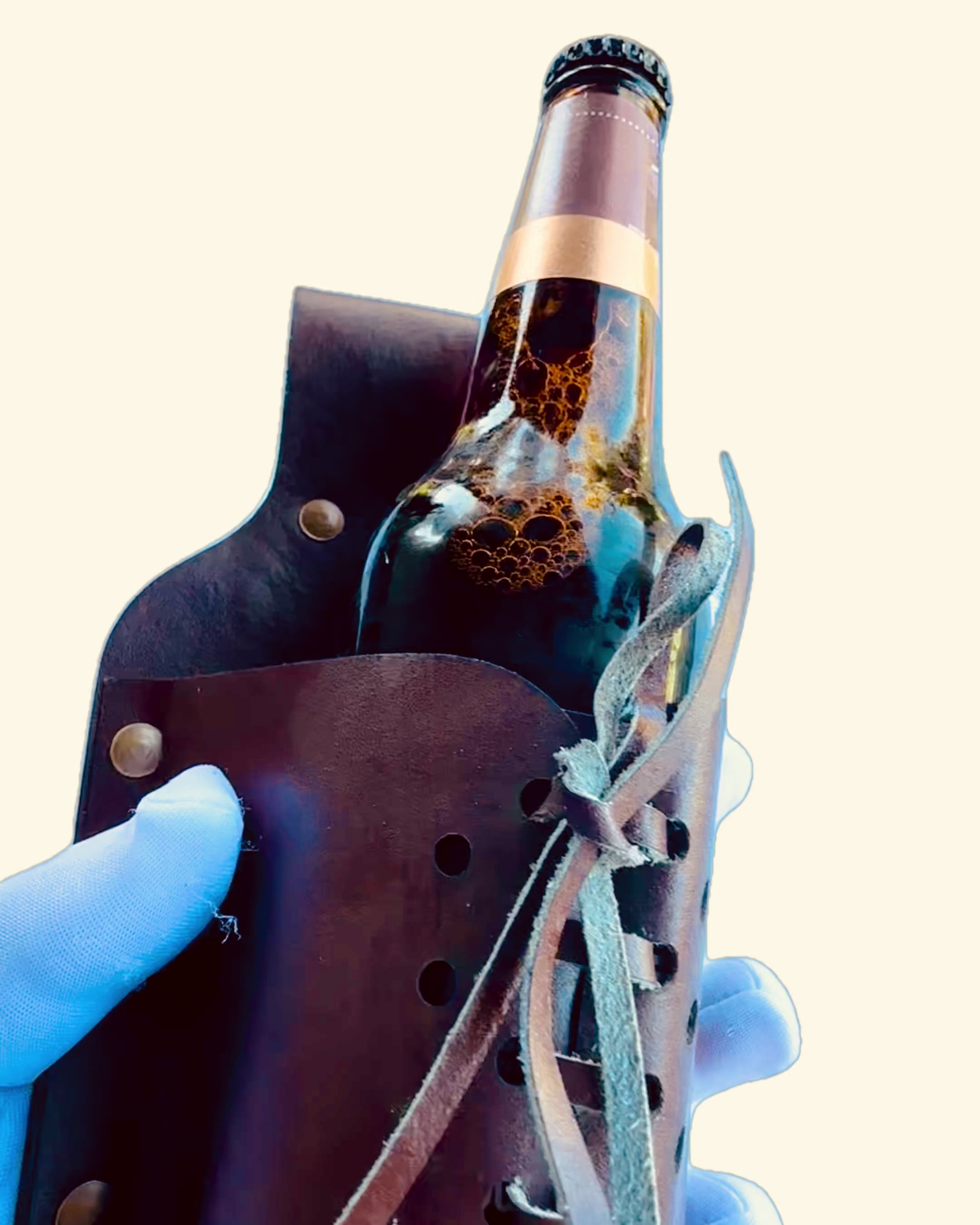 Nahkainen pullokotelo "LeatherCraft Elegance" - mahdollisuus personointiin