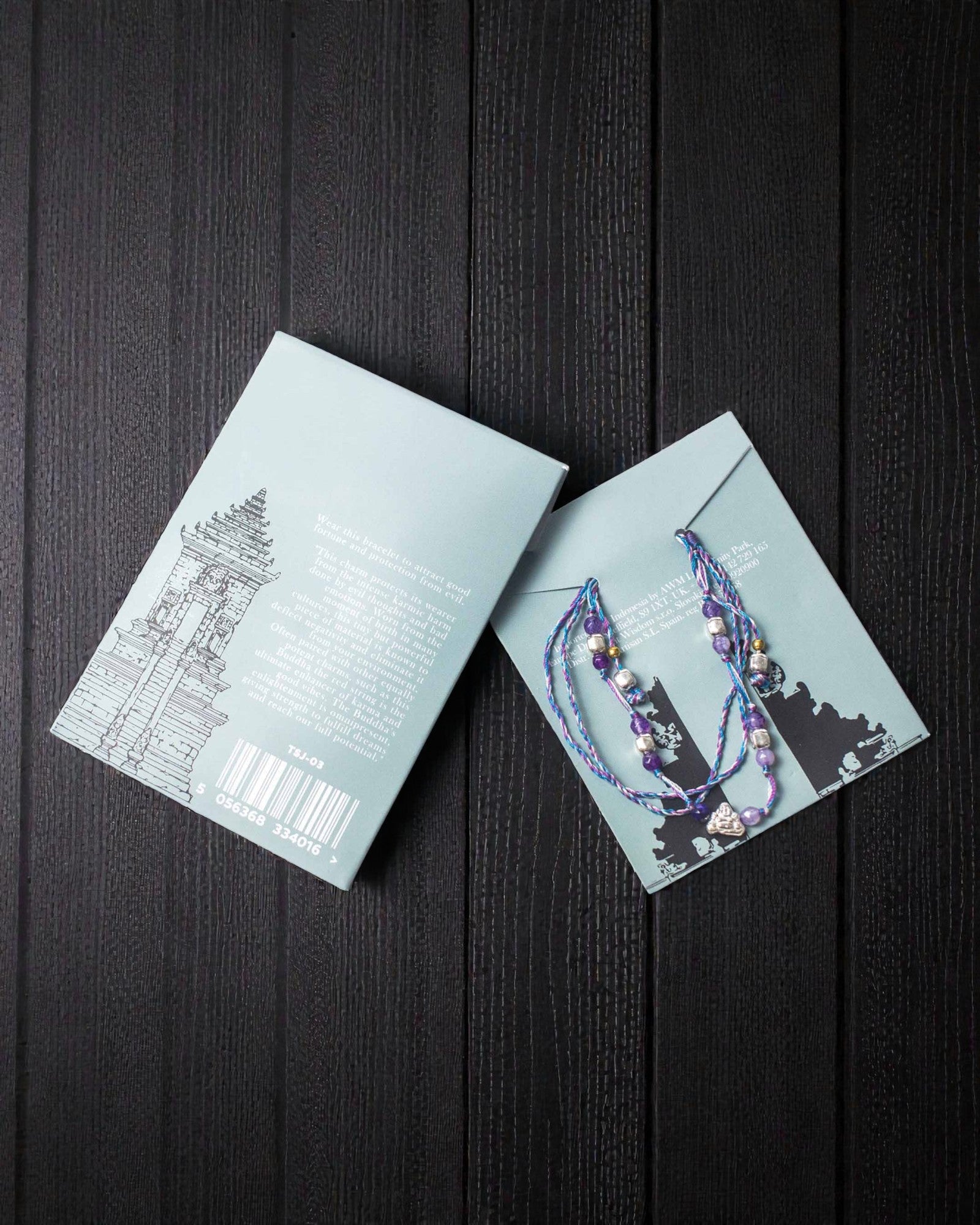 Temppelityylinen narurannekoru Lucky Karma – suoja ja onni