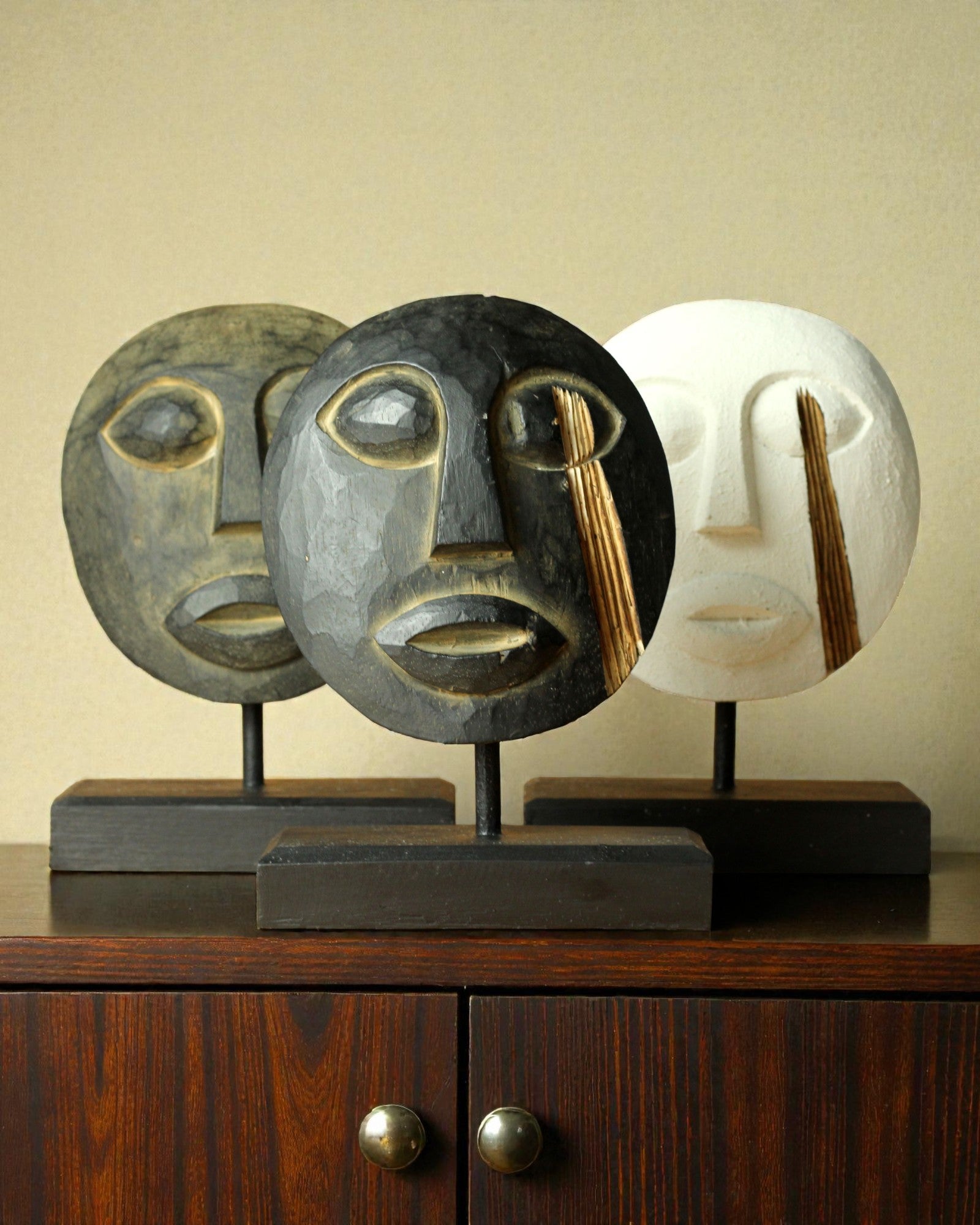 Timorilainen naamio Esivanhempien vartija 27x20 cm – antiikkinen