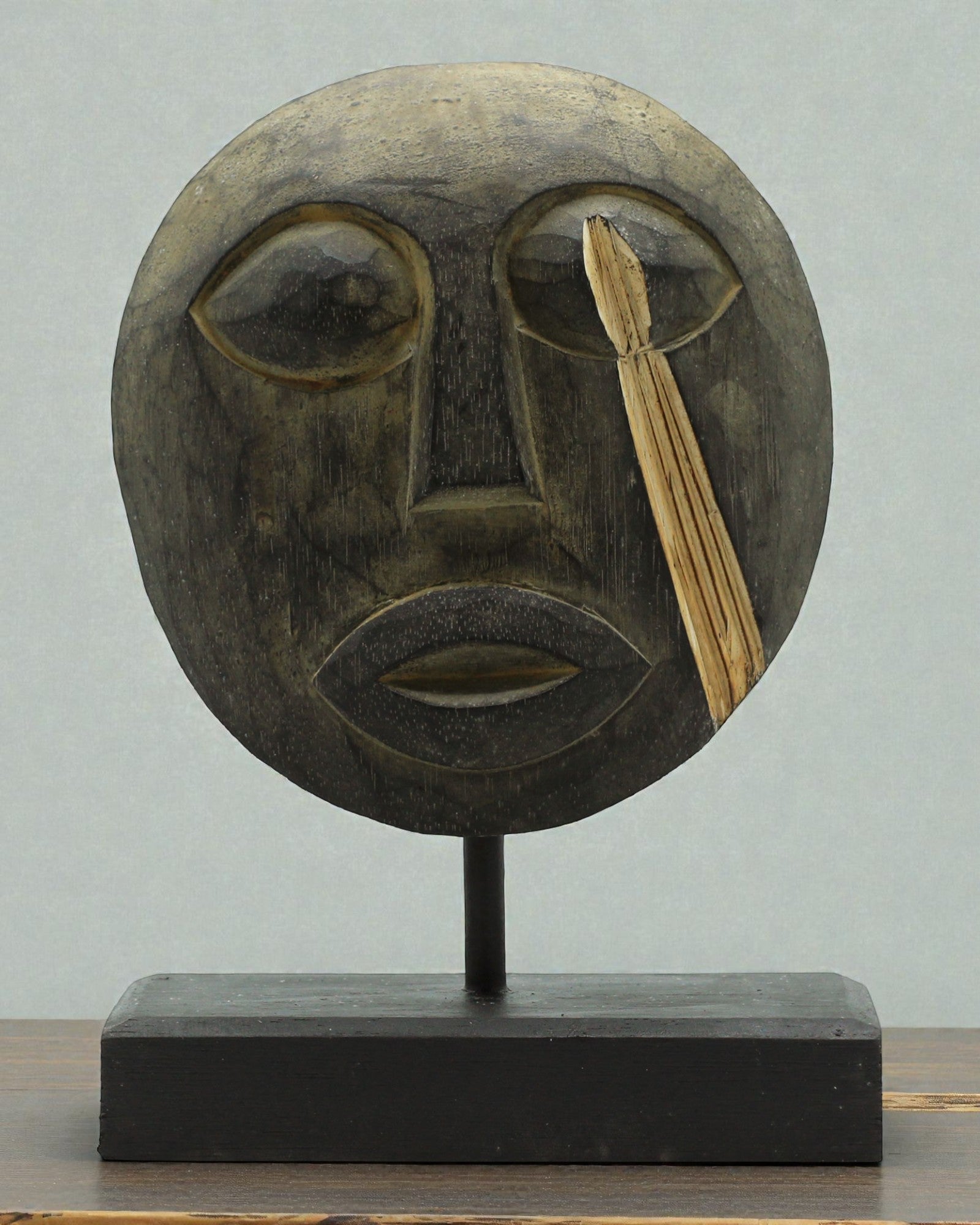 Timorilainen naamio Esivanhempien vartija 27x20 cm – antiikkinen