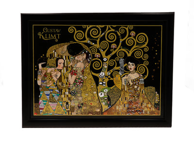 G. Klimti „Kollaažiga” sülearvutialus (CARMANI), isikupärastatava graveeringuga, ideaalne kingitus, mõõtmed 30.5x40.5cm, stiilne ja mugav sülearvuti kasutamiseks süles