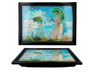 C. Monet’ „Naise vihmavarjuga” sülearvutialus, isikupärastatav ja graveeritav, elegantne ja kunstipärane, 30.5x40.5cm, ideaalne kingitus