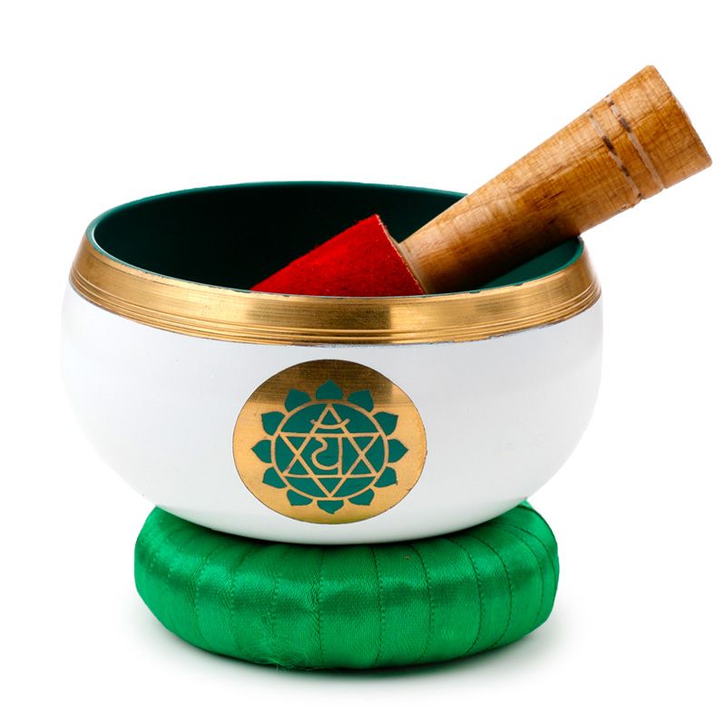 Laulava kulho - vihreä chakra, halkaisija 10 cm, korkeus 5 cm