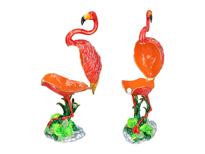 Flamingo-metallirasia, personoitavissa kaiverruksella, koristeellinen ja ihanteellinen lahja, korkeus 22 cm