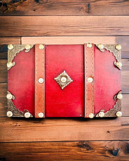 Puiset laatikko 'Pirate's Treasure Chest' – Vintage koru- ja pikkutavaroiden laatikko