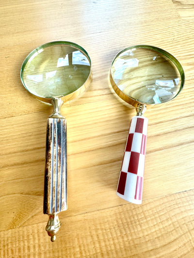 Suuri Retro-suurennuslasi, mahdollisuus personointiin lahjaksi kaiverruksella - valittavat vaihtoehdot