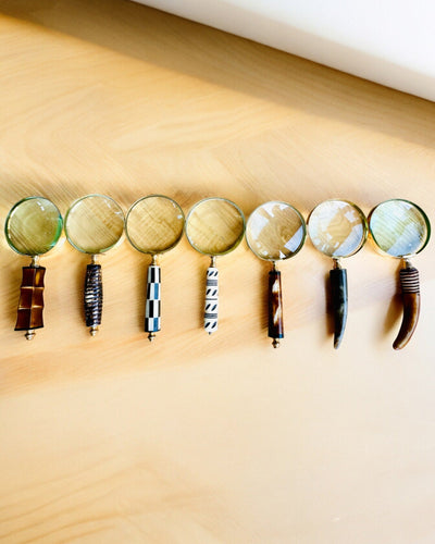 Suuri Retro-suurennuslasi, mahdollisuus personointiin lahjaksi kaiverruksella - valittavat vaihtoehdot