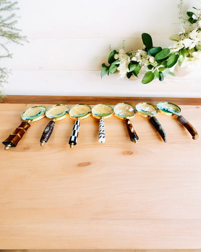 Suuri Retro-suurennuslasi, mahdollisuus personointiin lahjaksi kaiverruksella - valittavat vaihtoehdot