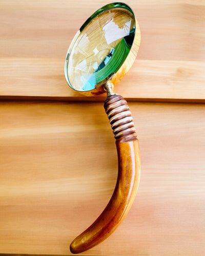 Suuri Retro-suurennuslasi, mahdollisuus personointiin lahjaksi kaiverruksella - valittavat vaihtoehdot