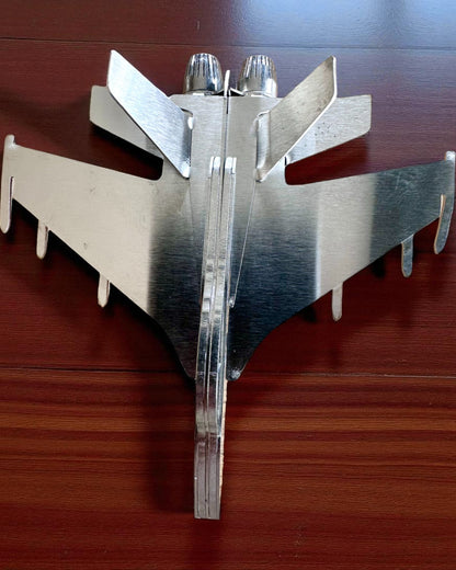 Metallinen Hävittäjämalli "SkyRaptor" – ruostumaton teräs, personoitu kaiverrus lahjaksi