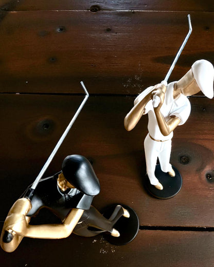Golfarin figuuri "Swing Elegance", 24 cm korkea, koristeellinen kaiverrusmahdollisuudella lahjaksi