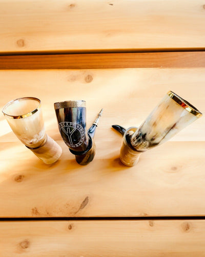 "Viking Valor" Sarvimuki - Käsin Kaiverrettu, Premium Laatu - 4 vaihtoehtoa valittavana