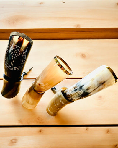 "Viking Valor" Sarvimuki - Käsin Kaiverrettu, Premium Laatu - 4 vaihtoehtoa valittavana