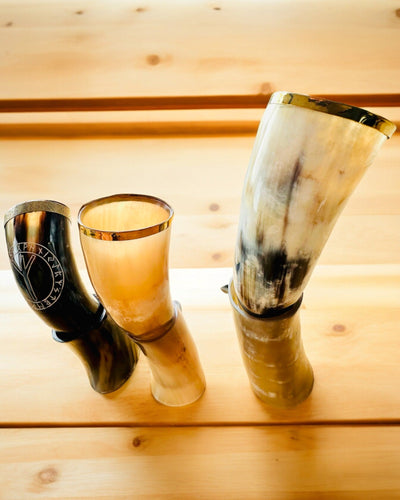 "Viking Valor" Sarvimuki - Käsin Kaiverrettu, Premium Laatu - 4 vaihtoehtoa valittavana