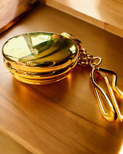 Grand Elegance Taskukello Kaksoiskannella, Manuaalinen, Kultainen Väri, kaiverruksella lahjaksi