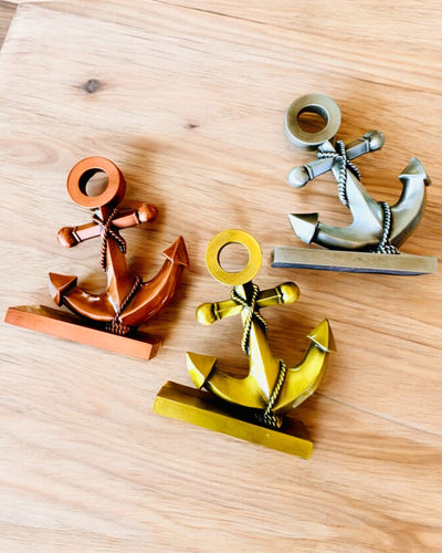 Alumiininen Koristeellinen Ankkuri - Tyylikäs Koriste Kaiverrusmahdollisuudella - 3 värivaihtoehtoa